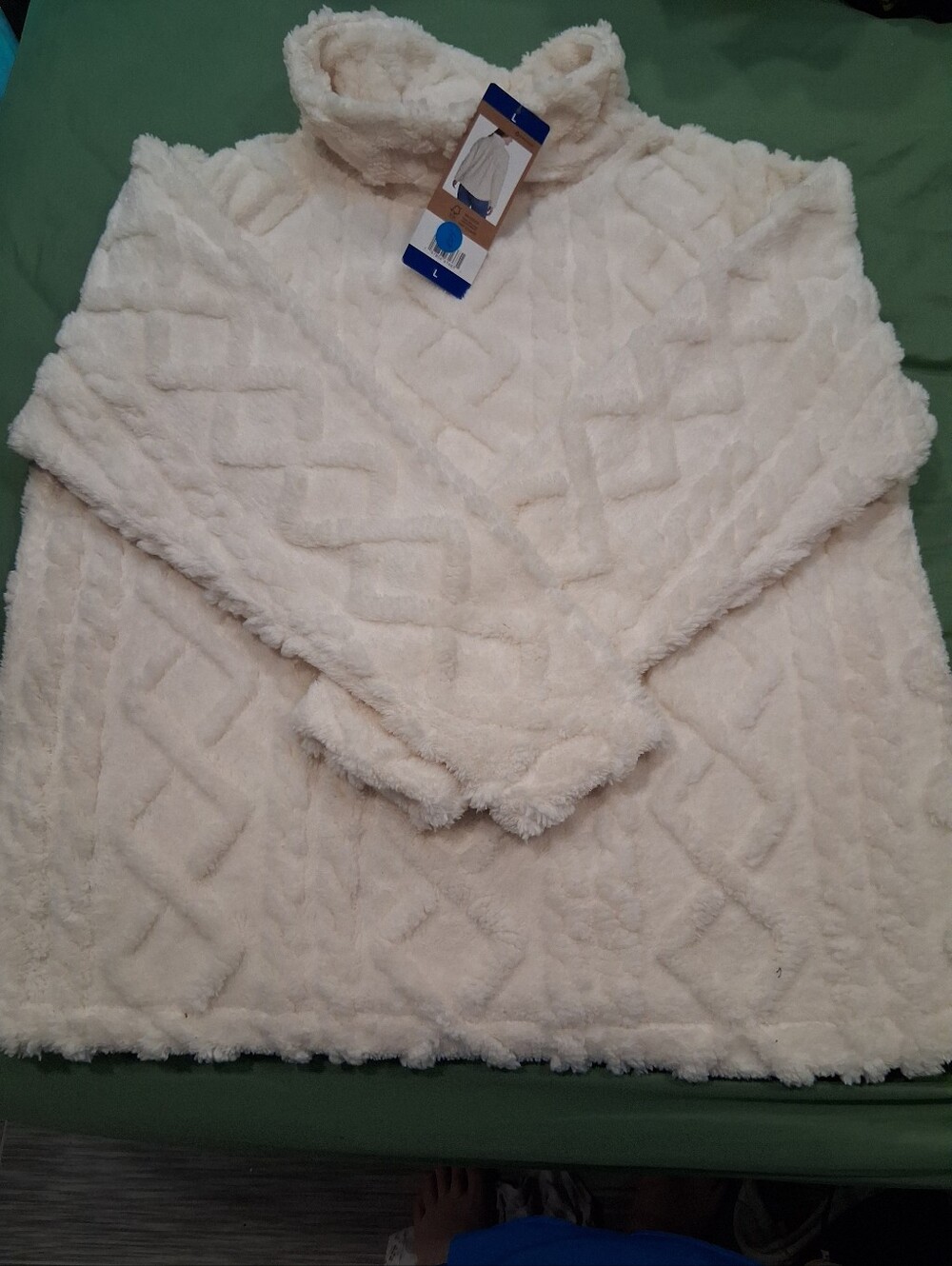 Cozy Cream Plush Pullover Jacket